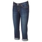 Women's Apt. 9&reg; Embellished Capri Jeans, Size: 8, Dark Blue
