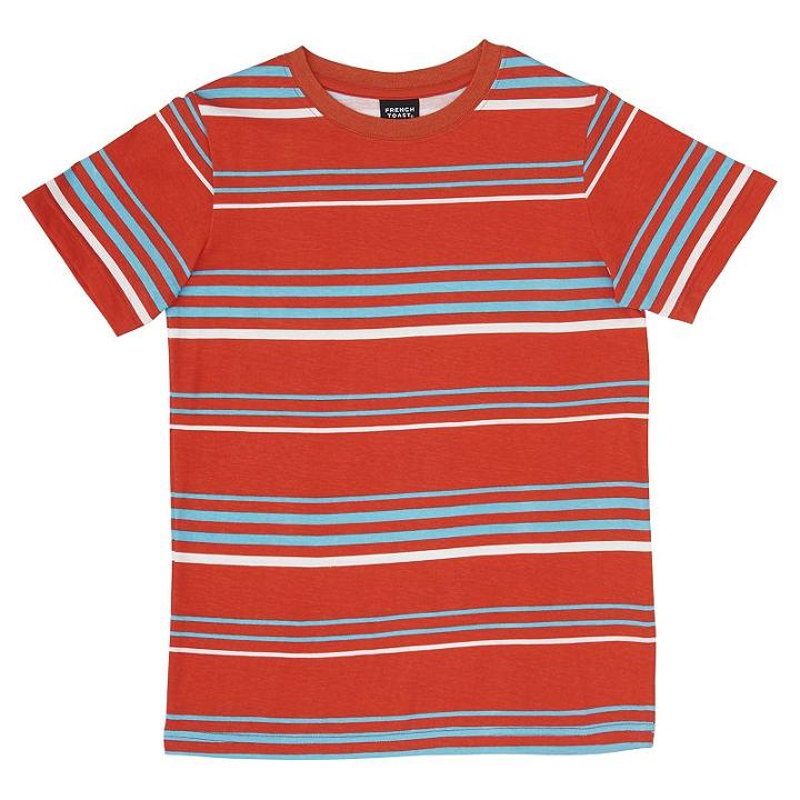 Boys 8-20 French Toast Striped Tee, Boy's, Size: Large, Drk Orange