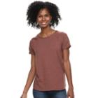 Women's Sonoma Goods For Life&trade; Super Soft French Terry Raglan Tee, Size: Xl, Red/coppr (rust/coppr)