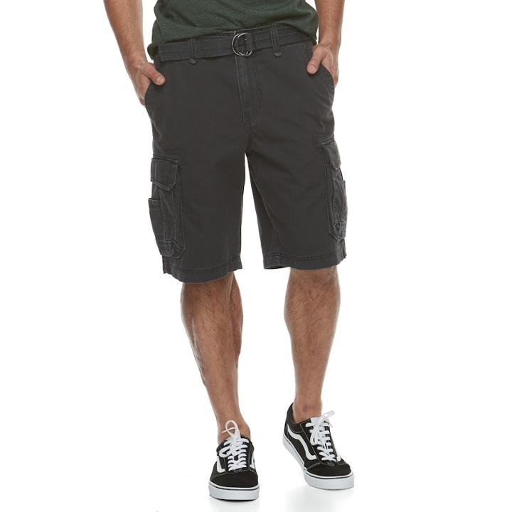 Men's Urban Pipeline&reg; Belted Twill Cargo Shorts, Size: 34, Med Purple