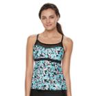 Women's Adidas Don't Petal For Less Mesh Tankini, Size: Large, Turquoise/blue (turq/aqua)