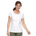 Women's Croft & Barrow&reg; Eyelet Tee, Size: Small, Natural