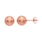 Sterling Silver Ball Stud Earrings, Women's, Pink