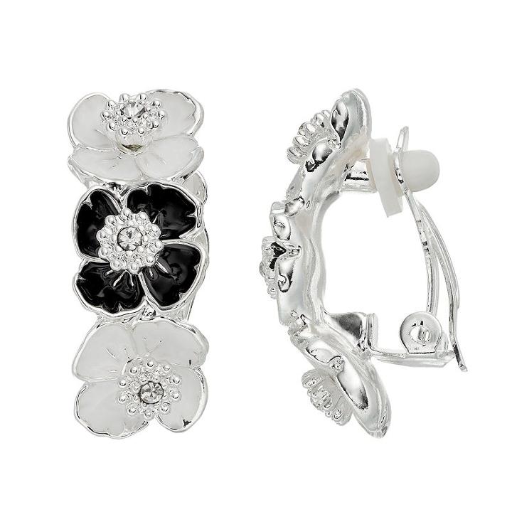 Dana Buchman Poppy Clip On Earrings, Women's, Multicolor