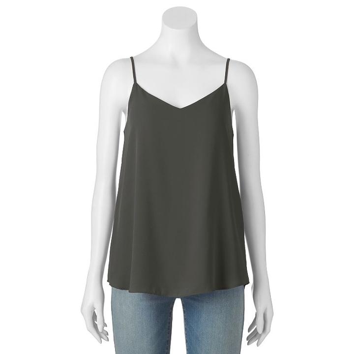 Juniors' Pink Republic Lined Swing Tank Top, Girl's, Size: Large, Green Oth