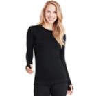 Women's Cuddl Duds Flexfit Crewneck Top, Size: Xl, Black