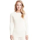 Plus Size Cuddl Duds Softwear Crewneck Top, Women's, Size: 2xl, Lt Beige