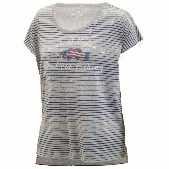 Women's Realtree Catch And Release Graphic Tee, Size: Large, Black