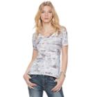 Women's Rock & Republic&reg; Boyfriend Tee, Size: Medium, Grey