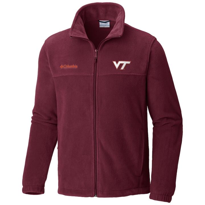 Men's Columbia Virginia Tech Hokies Flanker Ii Fleece Jacket, Size: Xl, Brt Red