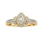 Round-cut Diamond Engagement Ring In 10k Gold (1/4 Ct. T.w.), Women's, Size: 6.50, Yellow