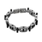 Stainless Steel Black Ion Bracelet - Men, Size: 8.5, Multicolor