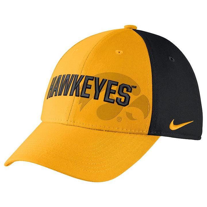 Nike, Men's Iowa Hawkeyes Classic Flex-fit Cap, Ovrfl Oth