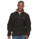 Men's Coleman Classic-fit Sherpa-lined Quarter-zip Pullover, Size: Large, Dark Brown