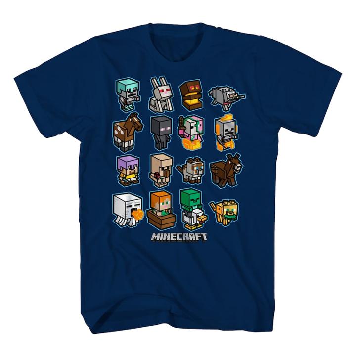 Boys 8-20 Mine Craft Gang Tee, Size: Medium, Blue (navy)