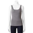 Juniors' So&reg; Scallop Edge Tank, Teens, Size: Xl, Grey (charcoal)