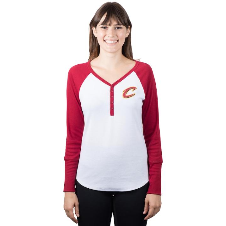 Women's Cleveland Cavaliers Raglan Tee, Size: Medium, White