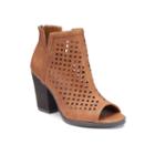 So&reg; Women's Peep-toe Ankle Boots, Size: Medium (9), Beig/green (beig/khaki)