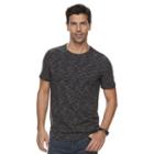 Men's Marc Anthony Slim-fit Texture-striped Stretch Crewneck Tee, Size: Large, Turquoise/blue (turq/aqua)