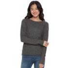 Juniors' So&reg; Cross-back Crewneck Sweater, Teens, Size: Medium, Black