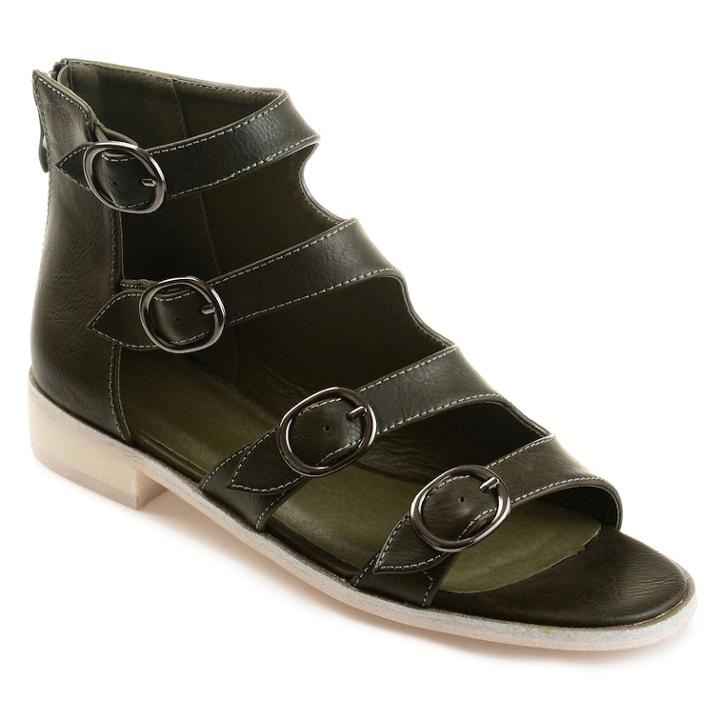 Journee Collection Oakly Women's Sandals, Size: Medium (12), Dark Green