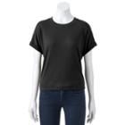 Women's Apt. 9&reg; Textured Boxy Top, Size: Large, Black