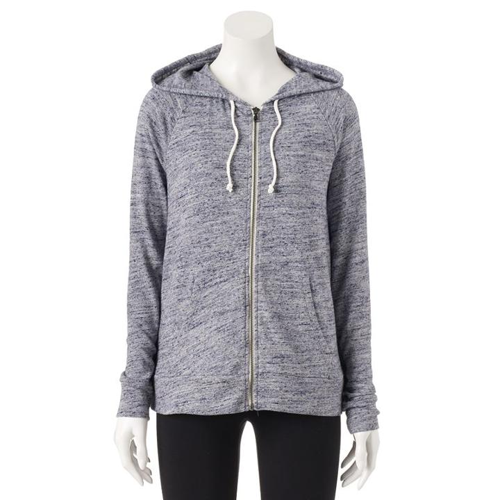 Women's Sonoma Goods For Life&trade; Marled Hoodie, Size: Small, Dark Blue