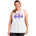 Plus Size Just My Size Graphic Muscle Tank, Women's, Size: 1xl, White Oth