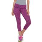 Women's Tek Gear&reg; Space-dyed Capris, Size: Medium, Brt Pink