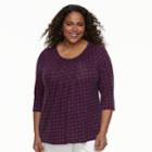 Plus Size Croft & Barrowr Peasant Top, Women's, Size: 2xl, Dark Pink
