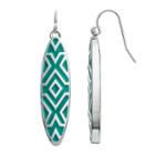 Chaps Geometric Oval Drop Earrings, Women's, Turq/aqua