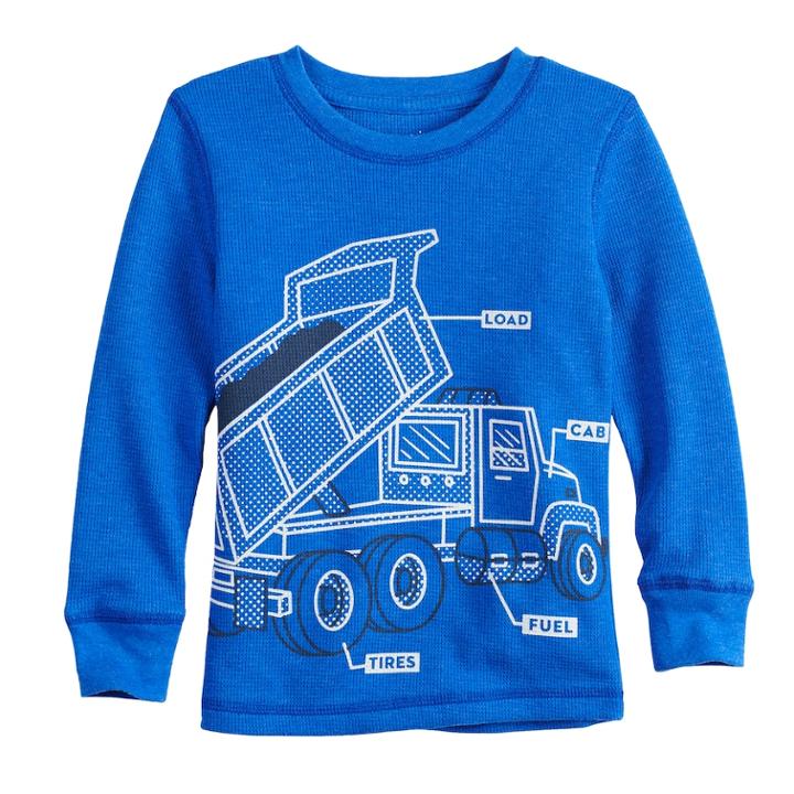 Toddler Boy Jumping Beans&reg; Thermal Graphic Tee, Size: 4t, Med Blue