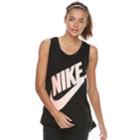 Women's Nike Sportswear Futura Logo Graphic Tank, Size: Medium, Grey (charcoal)
