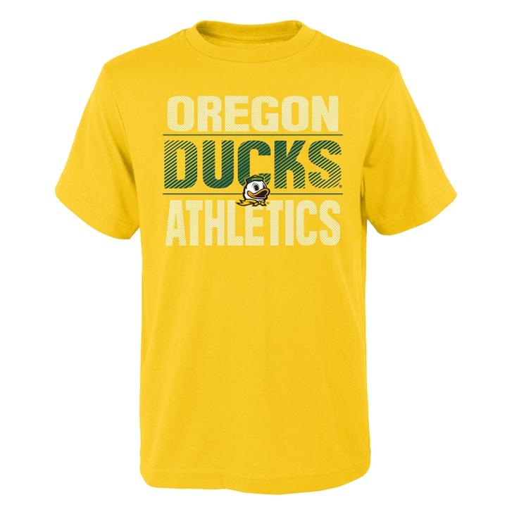 Boys' 4-18 Oregon Ducks Light Streaks Tee, Size: 12-14, Gold