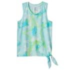 Girls Plus Size So&reg; Side Tie Graphic Tank Top, Size: 18 1/2, Turquoise/blue (turq/aqua)