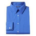 Men's Croft & Barrow&reg; Classic-fit Easy Care Point-collar Dress Shirt, Size: 17.5-34/35, Blue (navy)