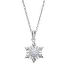Primrose Sterling Silver Cubic Zirconia Snowflake Pendant Necklace, Women's, Size: 18, White