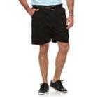 Big & Tall Croft & Barrow&reg; Relaxed-fit Side-elastic Twill Cargo Shorts, Men's, Size: 46, Black