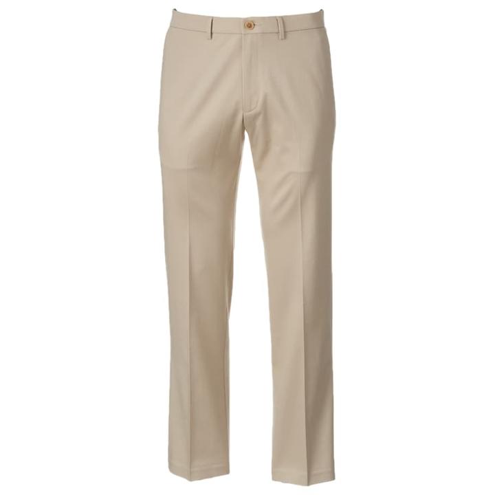 Big & Tall Haggar Premium Stretch No-iron Khaki Flat-front Pants, Men's, Size: 54x30, White