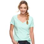 Women's Sonoma Goods For Life&trade; Essential V-neck Tee, Size: Small, Light Blue