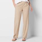 Women's Sonoma Goods For Life&trade; Straight-leg Linen Blend Pants, Size: 18, Light Grey