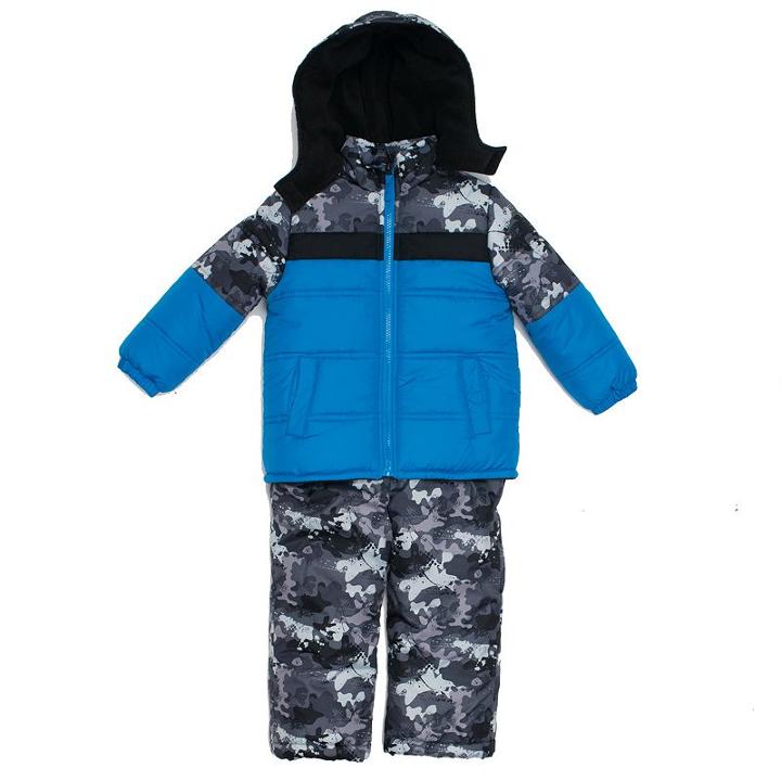 Boys 4-7 I-extreme Heavyweight Camouflage Pattern Jacket & Camouflage Bib Snow Pants Snowsuit Set, Boy's, Size: 4, Blue