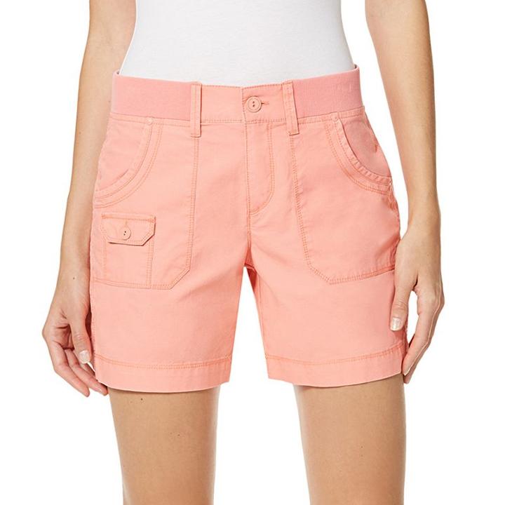 Women's Gloria Vanderbilt Petra Shorts, Size: 6, Lt Orange