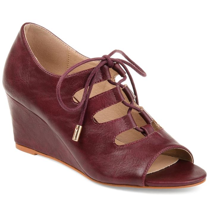 Journee Collection Kortlin Women's Wedges, Size: 5.5 Med, Dark Red