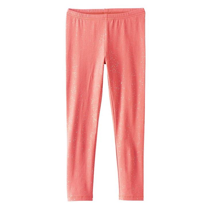 Girls 4-10 Jumping Beans® Long Glitter Leggings, Girl's, Size: 10, Med Pink