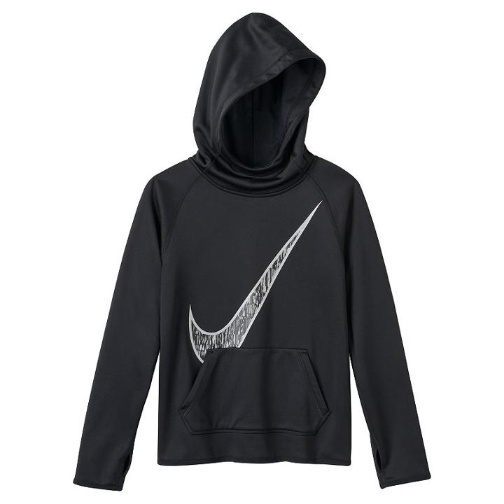 Girls 7-16 Nike Dri-fit Therma Hoodie, Girl's, Size: Medium, Grey (charcoal)