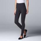 Simply Vera Vera Wang High Waist Cotton Leggings, Size: Xl, Med Grey