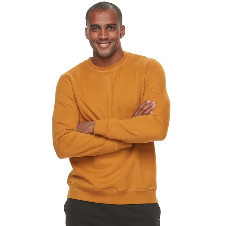Men's Tek Gear&reg; Ultra Soft Fleece Top, Size: Large, Drk Orange