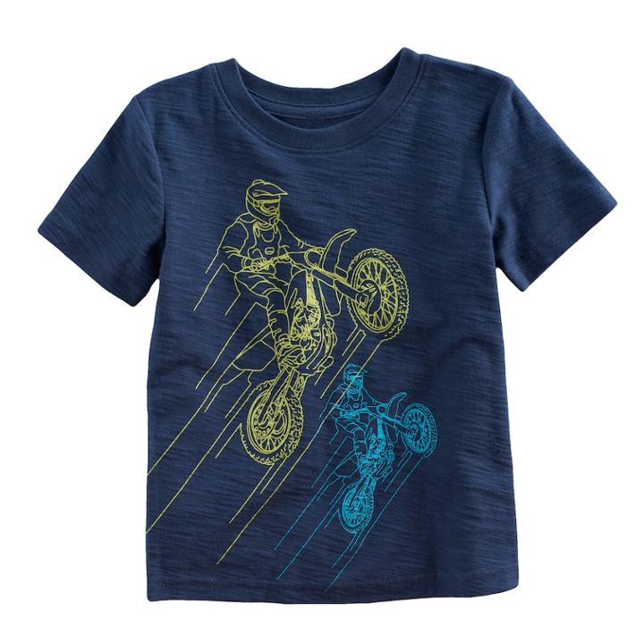 Toddler Boy Jumping Beans&reg; Slubbed Graphic Tee, Size: 3t, Dark Blue