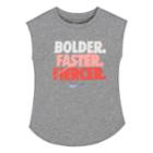 Girls 4-6x Nike Bolder. Faster. Fiercer. Tee, Size: 5, Grey
